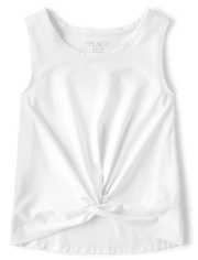Girls Quick Dry Twist Front Tank Top