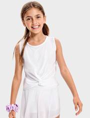 Girls Quick Dry Twist Front Tank Top