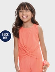 Camisetas sin mangas Niña Quick Dry Twist Front