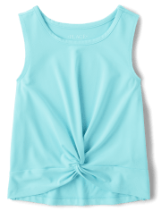Girls Quick Dry Twist Front Tank Top
