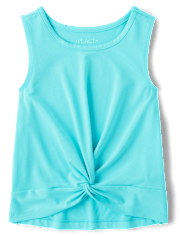 Girls Quick Dry Twist Front Tank Top
