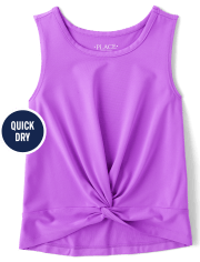 Girls Quick Dry Twist Front Tank Top