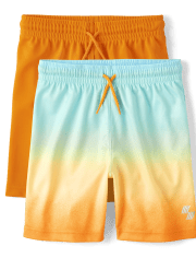 Boys Print Performance Basketball Shorts 2-Pack