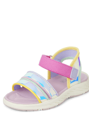 Toddler Girls Holographic Sandals