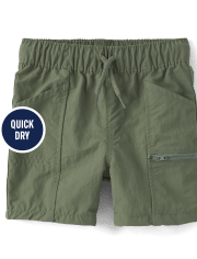 Shorts cargo sin cierres de secado rápido para bebés y niños pequeños
