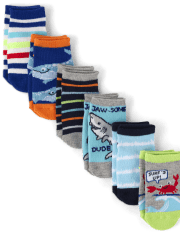 Baby And Toddler Boys Shark Ankle Socks