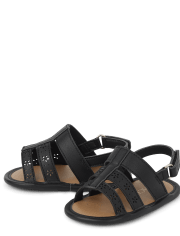 Baby Girls Perforated Flower Gladiator Sandals