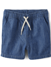 Baby And Toddler Boys Chambray Pull On Shorts