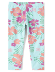 Girls Print Capri Leggings