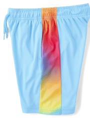 Boys Ombre Side Stripe Performance Basketball Shorts