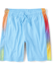 Boys Ombre Side Stripe Performance Basketball Shorts