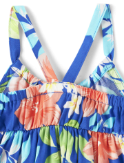 Baby Girls Matching Family Tropical Fit And Flare Dress