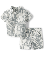 Baby Boys Matching Family Palm Tree 2-Piece Outfit Set
