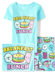 Girls Breakfast Bunch Snug Fit Cotton Pajamas
