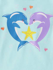 Baby And Toddler Girls Dolphin Snug Fit Cotton Pajamas