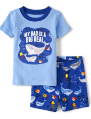 Baby And Toddler Boys Whale Snug Fit Cotton Pajamas