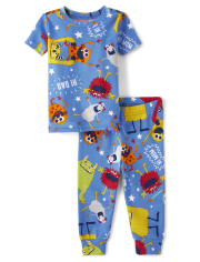 Unisex Baby And Toddler Monster Snug Fit Cotton Pajamas