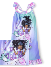 Girls Mermaid Ruffle Nightgown