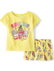 Girls Ice Cream Pajamas