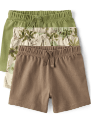 Baby Boys Safari Shorts 3-Pack