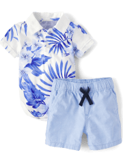 Baby Boys Matching Family Tropical 2-Piece Outfit Set