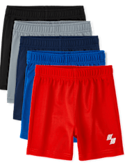 Toddler Boys Basketball Shorts 5-Pack