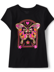 Girls Butterfly Graphic Tee