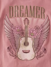 Girls Dreamer Guitar Graphic Tee