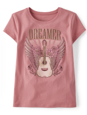 Girls Dreamer Guitar Graphic Tee