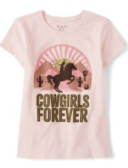 Niña Cowgirls Forever Camisetas estampadas