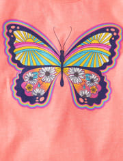 Camiseta con estampado de mariposas para niñas