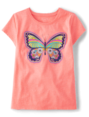 Camiseta con estampado de mariposas para niñas