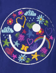 Camisetas estampadas Niña Icon Happy Face