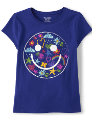 Camisetas estampadas Niña Icon Happy Face