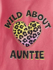 Baby And Toddler Girls Auntie Graphic Tee