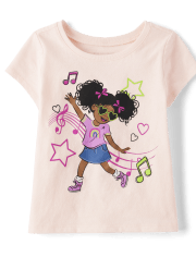 Baby And Toddler Girls Music Graphic Tee