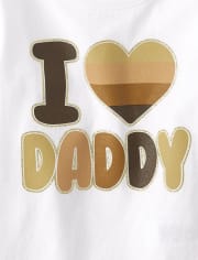Baby And Niños pequeños Niña Love Daddy Camisetas estampadas