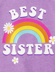 Baby And Toddler Girls Best Sister Graphic Tee
