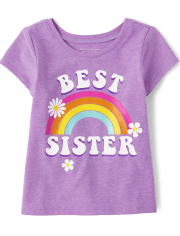 Baby And Toddler Girls Best Sister Graphic Tee