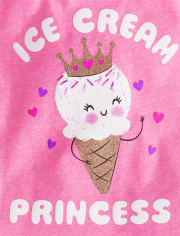 Baby And Niños pequeños Niña Ice Cream Princess Camisetas estampadas