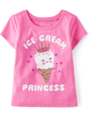 Baby And Niños pequeños Niña Ice Cream Princess Camisetas estampadas