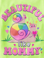 Baby And Toddler Girls Beautiful Like Mommy Graphic Tee