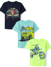 Boys Vehicle Graphic Tee 3-Pack