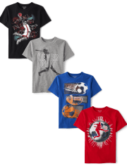 Boys Sport Graphic Tee 4-Pack