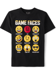 Boys Game Faces Graphic Tee