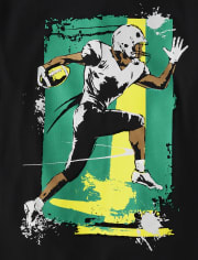Boys Football Player Graphic Tee