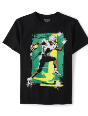 Boys Football Player Graphic Tee