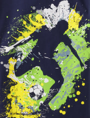 Camisetas estampadas de jugadores de fútbol para niños