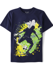 Camisetas estampadas de jugadores de fútbol para niños