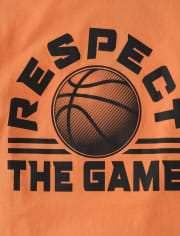 Boys Respect The Game Basketball Graphic Tee